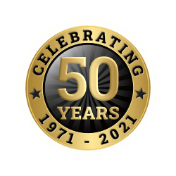Celebrating 50 years logo
