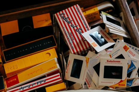 Drawer full of Kodak transarences