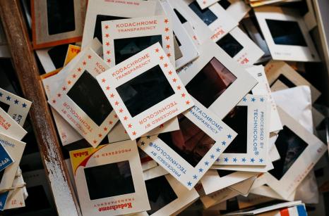 box of 35mm Kodak transparencies