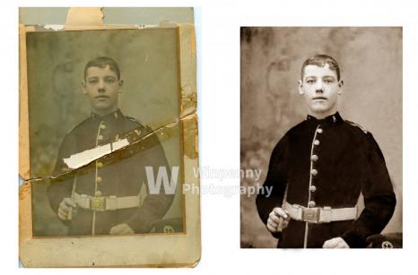 Young guardsman before and after