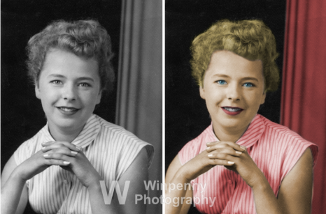 Back and white photos restored and converted to colour