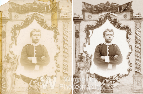 Very faded sepia print looking as good as new